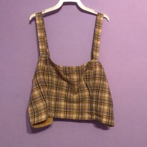 American Eagle plaid crop top